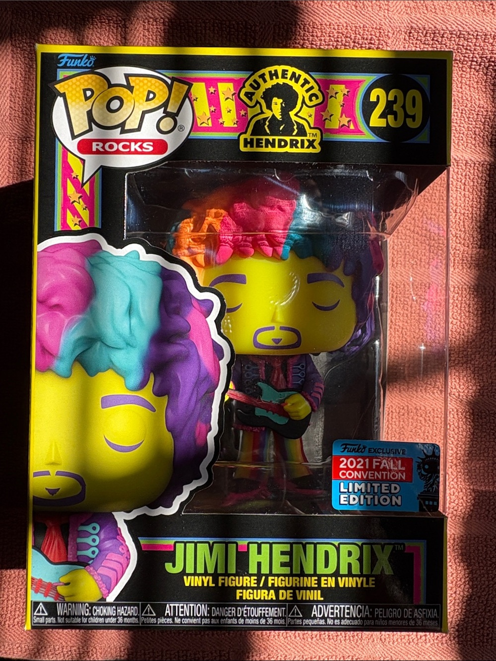 Funko Multicolor Jimi Hendrix Vinyl Figure - Yellow, Pink, Teal, Purple, Orange